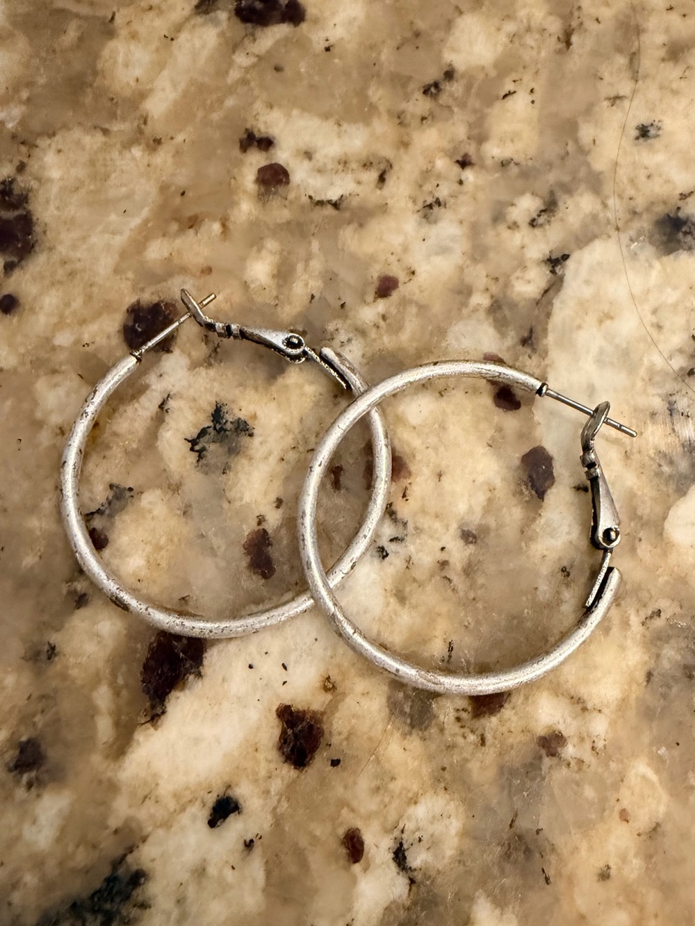 Silver Hoop Earrings -lucky brand